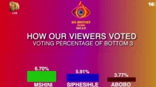 Big Brother Mzansi 2025 week 10 voting results and percentage