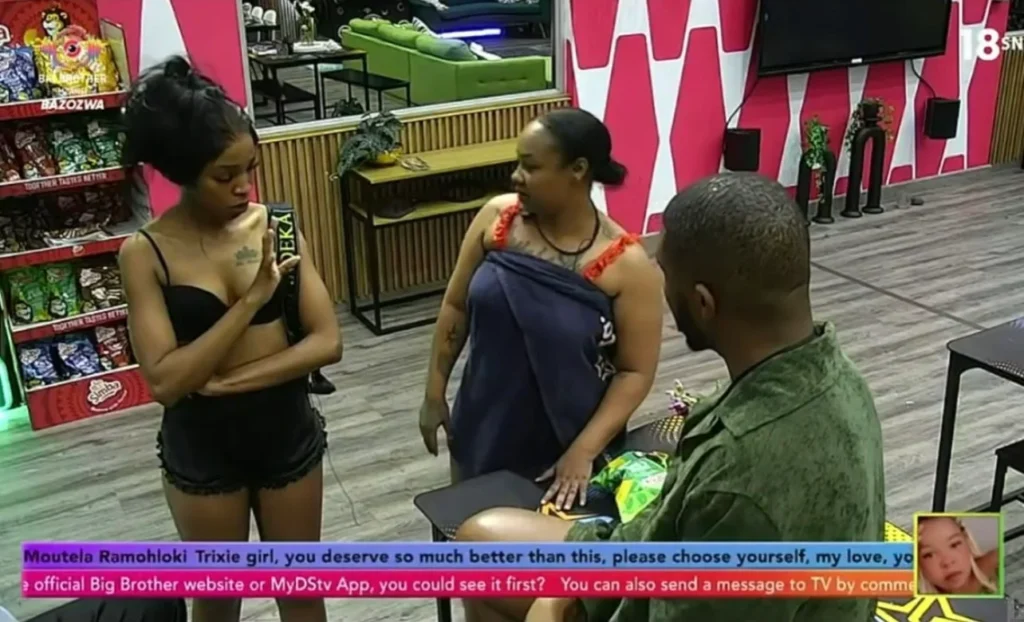 Trixie speaking with king wanda and Thandeka