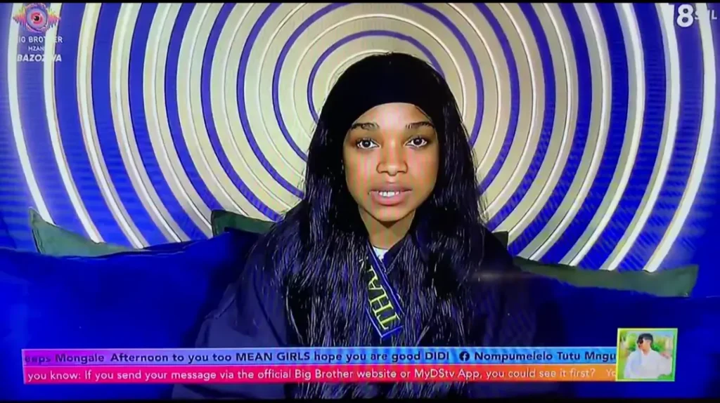 Thandeka's diary session with big sister on week 8